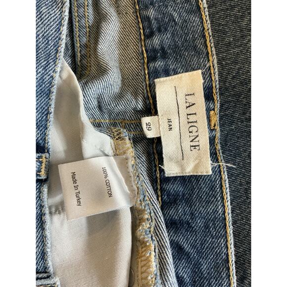 La Ligne 'The Kate' Blue Cotton Skirt Size 29 - Picture 4 of 4